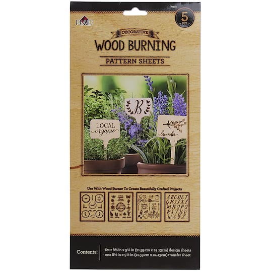 Plaid&#xAE; Outdoor Wood Burning Pattern Sheets, 5ct.
